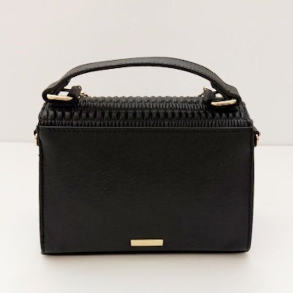 Aldo Black Kaasien Purse Quilted Crossbody Gold Chain Strap & Top Handle NWOT - Picture 2 of 8